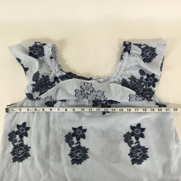 J. Jill Ocean Breeze Jacquard Ruffle Off Shoulder Top Women's Medium Floral - Picture 6 of 11